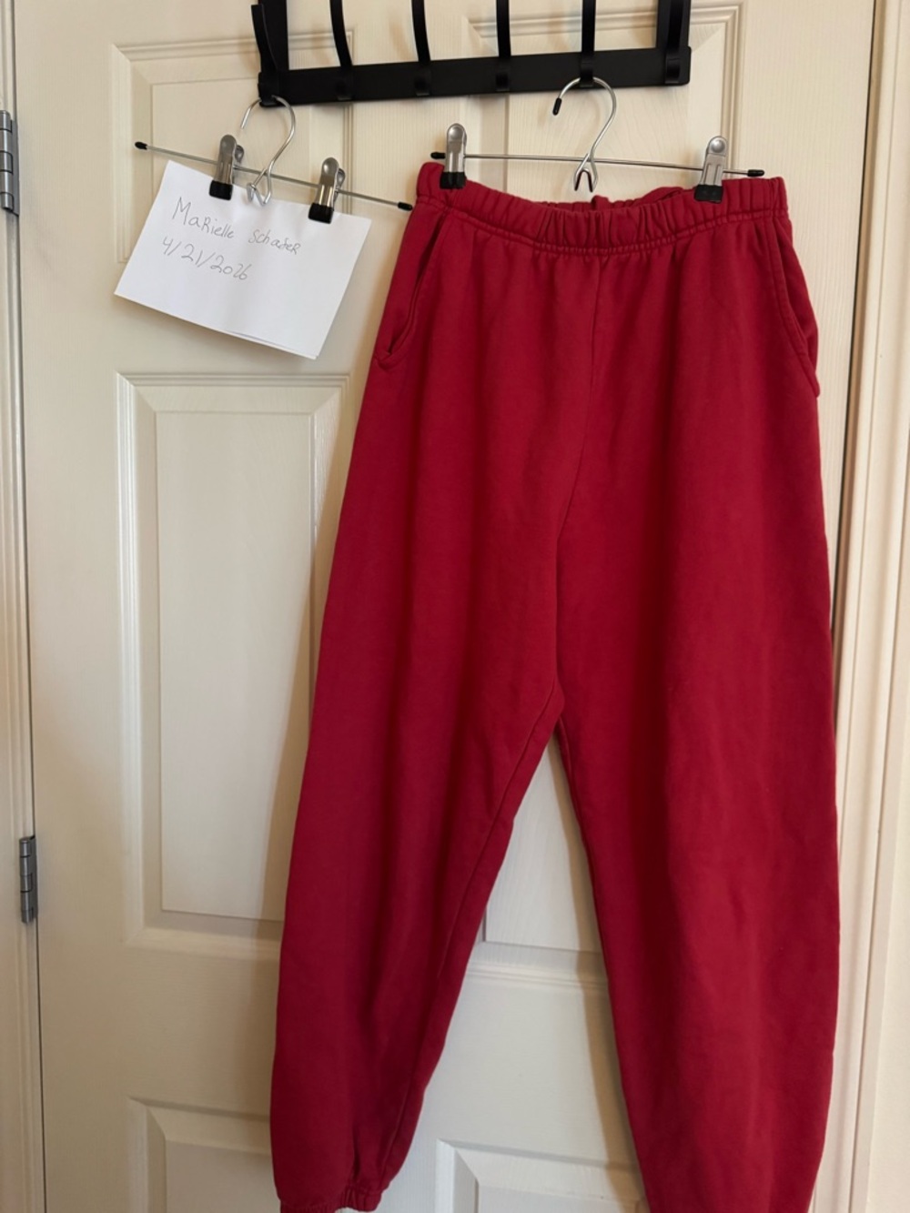 Daily Drills Red Jogger Track Pants